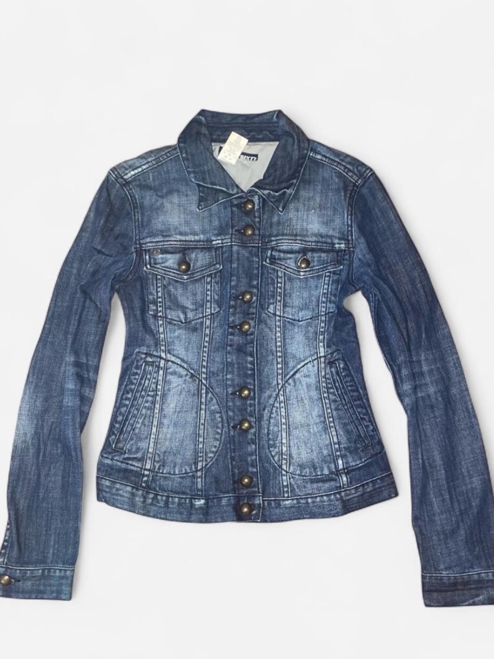Miss Sixty Distressed Blue Denim Jacket